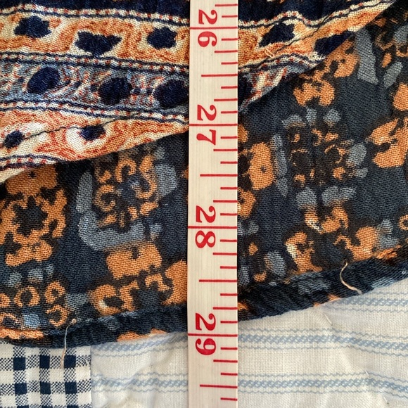 Free People Caravan Block Print Button Front Blouse Top S - Picture 9 of 12